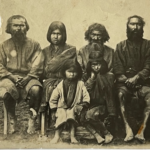 Scarce photo of Ainu people in Sakhalin taken by Anton Chekhov