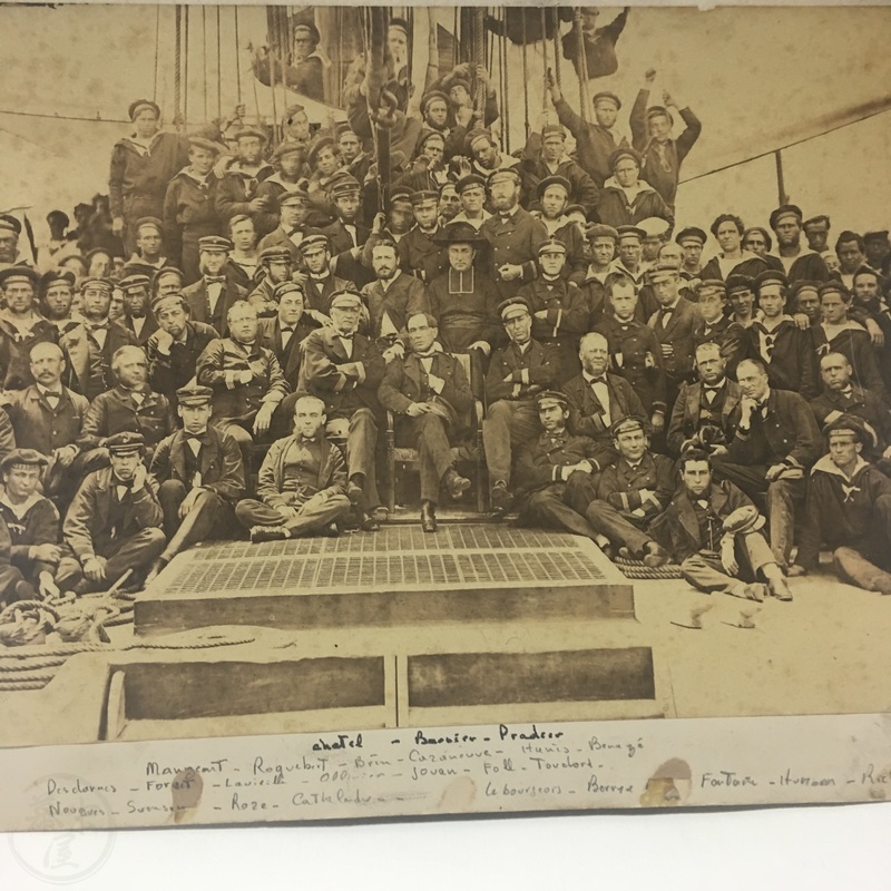 BAKUMATSUYA • Large Format Photo of Admiral Pierre-Gustav Roze and Crew ...