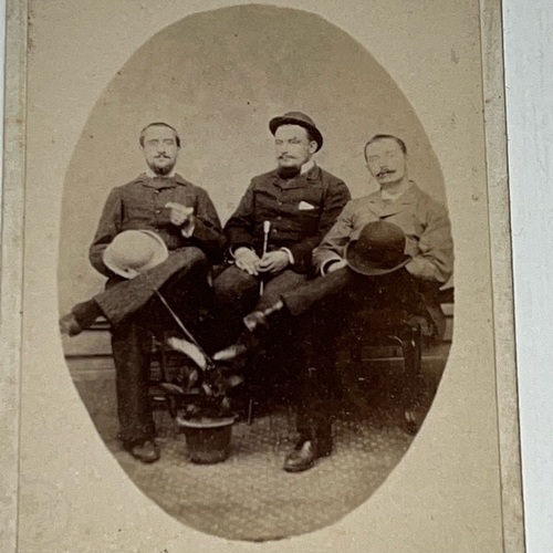 CDV of Joseph Dautremer, Charles Didelot, and Edouard Batelot Only known photo of Dautremer taken in Japan