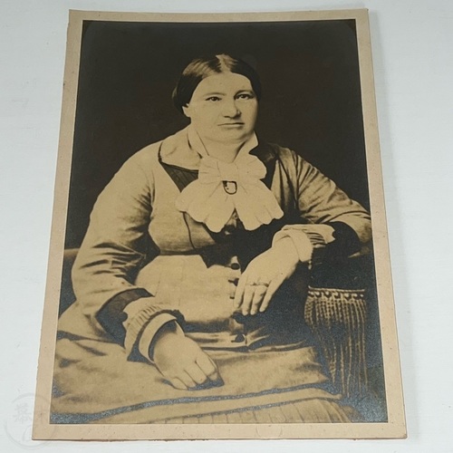 Large Format Photo of Western Lady with Farsari studio stamp on rear