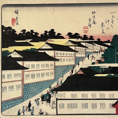 Woodblock Print of Kasumigaseki, Tokyo Utagawa Hiroshige