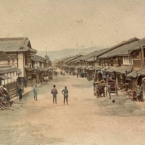 Large Format Photo of Kyoto Street taken by Baron Raimund von Stillfried