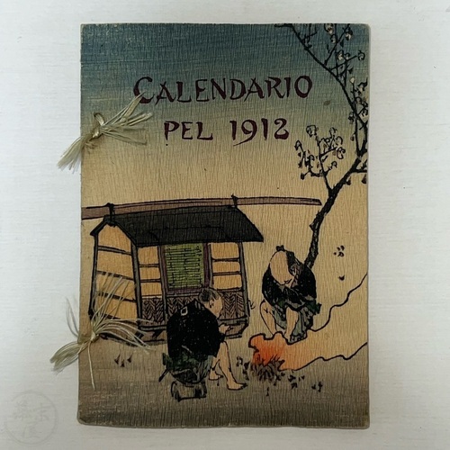 Calendario Pel 1912 Crepe paper calendar in Italian