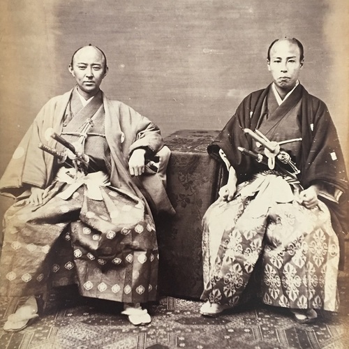 Large Format Photo of Matsudaira Yasunao & Kyogoku Takaaki Taken in Hong Kong by Milton M. Miller